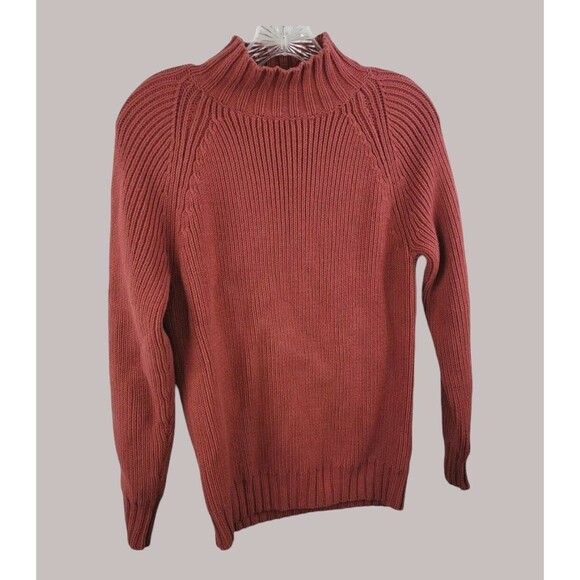 Vintage ORVIS Sweater  Brick Red SMALL‎ Mock Neck - Picture 3 of 6